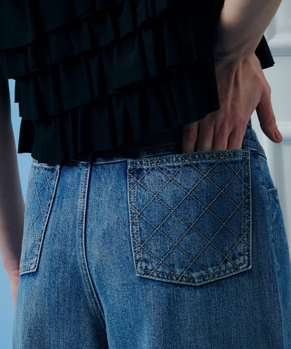 LOULOU WILLOUGHBY ◇デニムバギーパンツ ブルー (61)