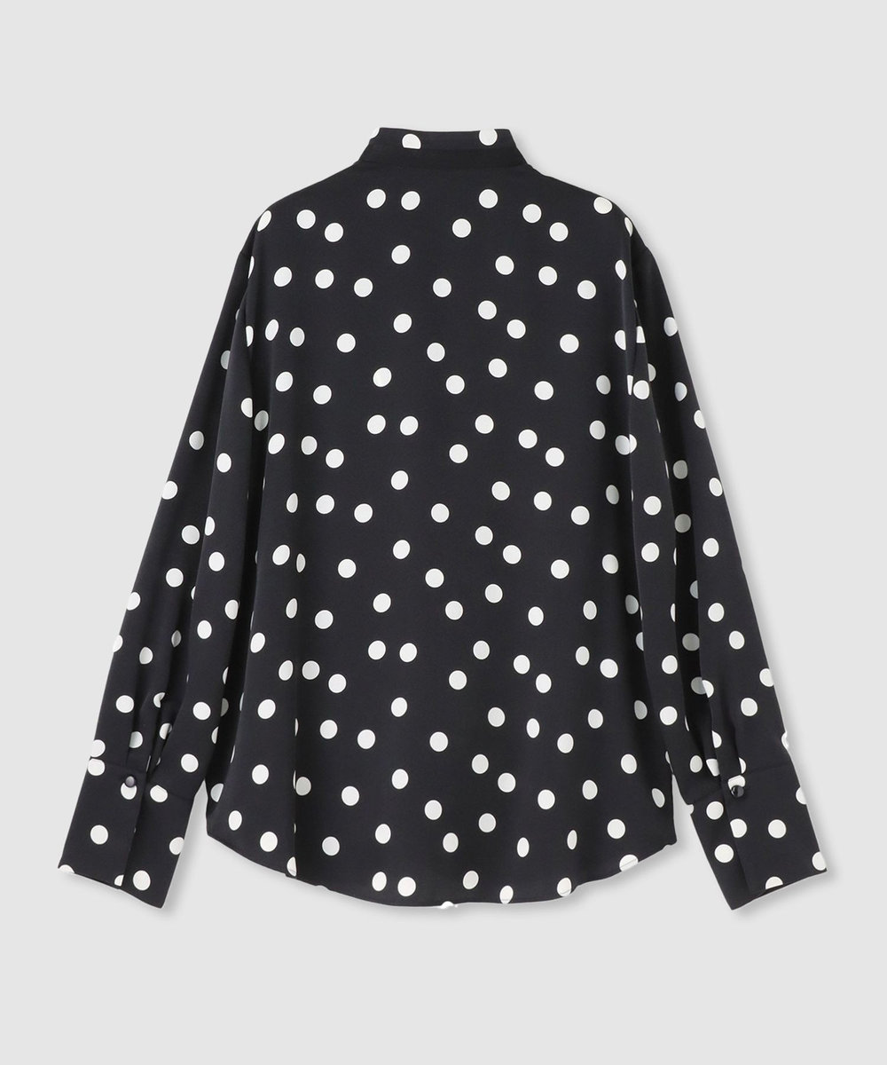 allureville コインドットナロータイブラウス ブラック系 (98)