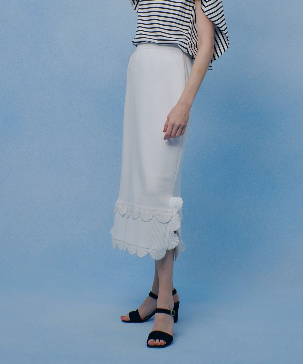 LOULOU WILLOUGHBY 【LOULOU WILLOUGHBY】パンチングスカラスカート オフホワイト (02)