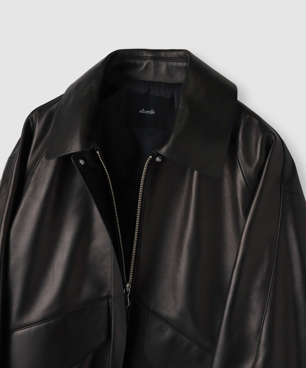 allureville 別注ラムレザーブルゾン ブラック (95)