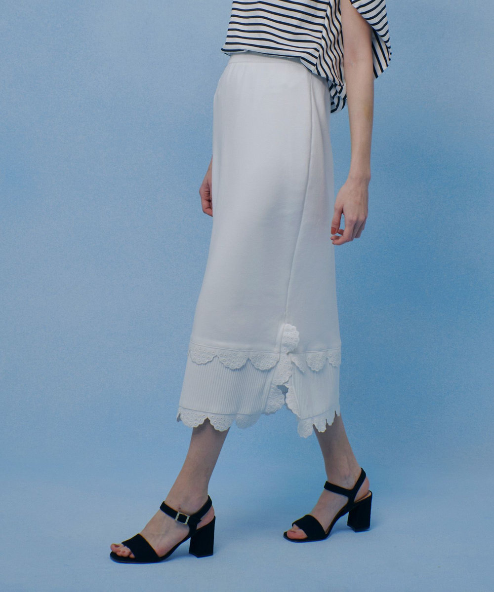 LOULOU WILLOUGHBY 【LOULOU WILLOUGHBY】パンチングスカラスカート オフホワイト (02)