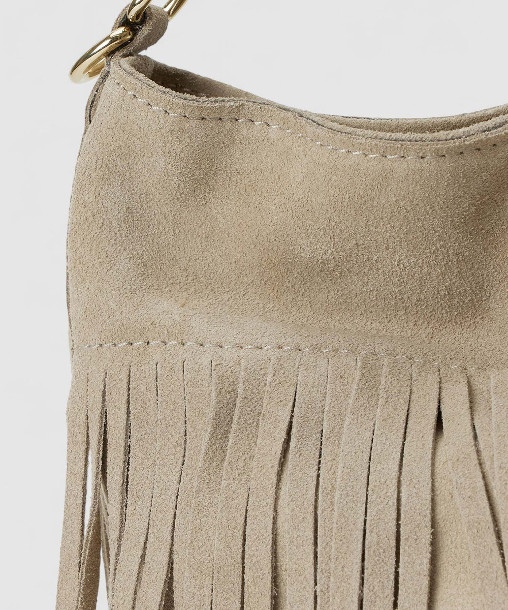 allureville フリンジミニハンドバッグ ライトグレー (91)