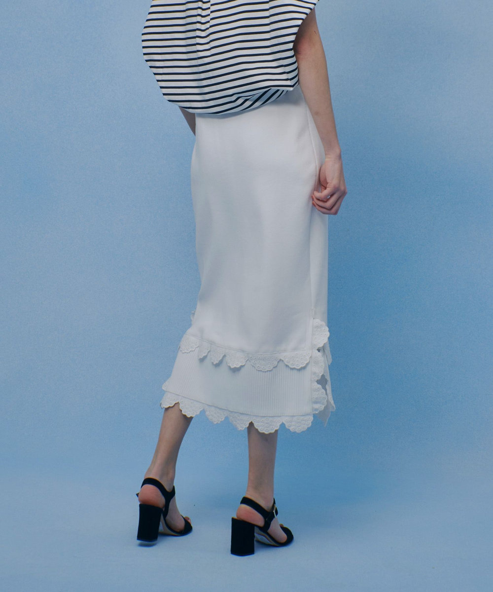 LOULOU WILLOUGHBY 【LOULOU WILLOUGHBY】パンチングスカラスカート オフホワイト (02)