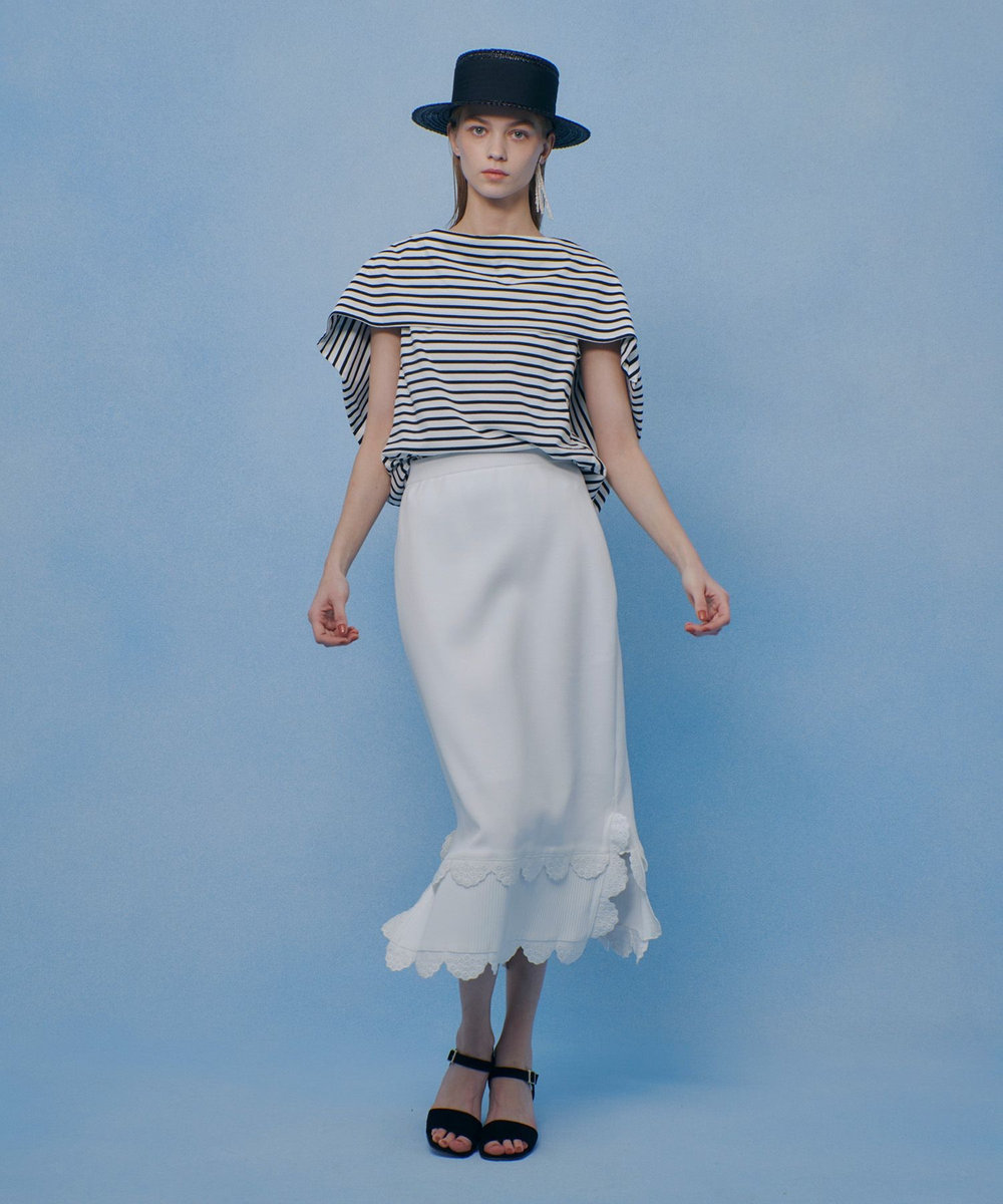 LOULOU WILLOUGHBY 【LOULOU WILLOUGHBY】パンチングスカラスカート オフホワイト (02)