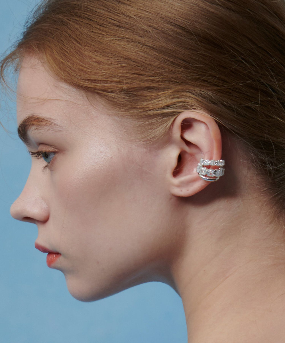 buying 【PERRINE TAVERNITI(ペリーヌ タヴェルニティ)】BOURSAULT EARCUFF DUO クリア (00)