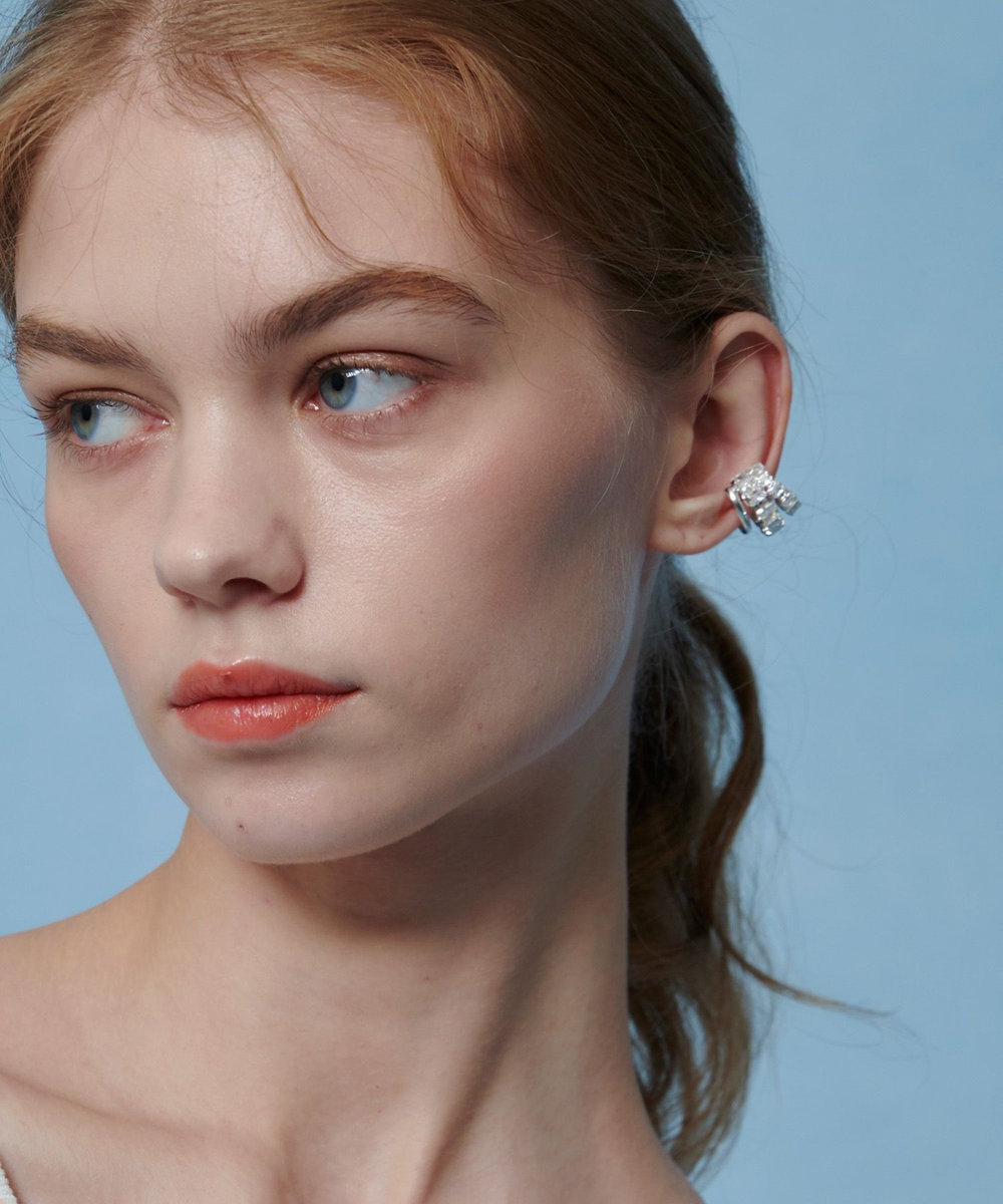 buying 【PERRINE TAVERNITI(ペリーヌ タヴェルニティ)】BOURSAULT EARCUFF DUO クリア (00)