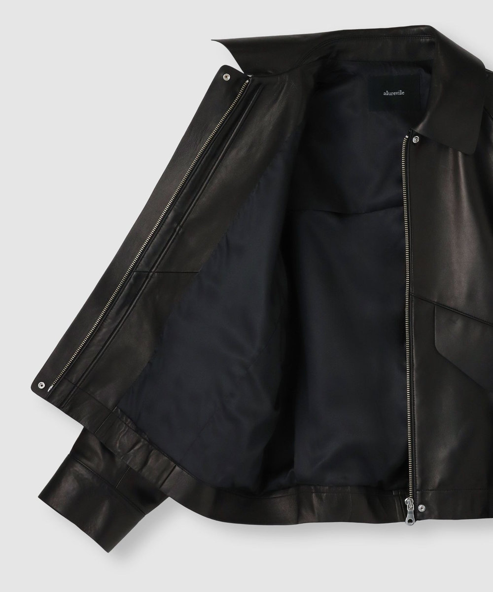 allureville 別注ラムレザーブルゾン ブラック (95)