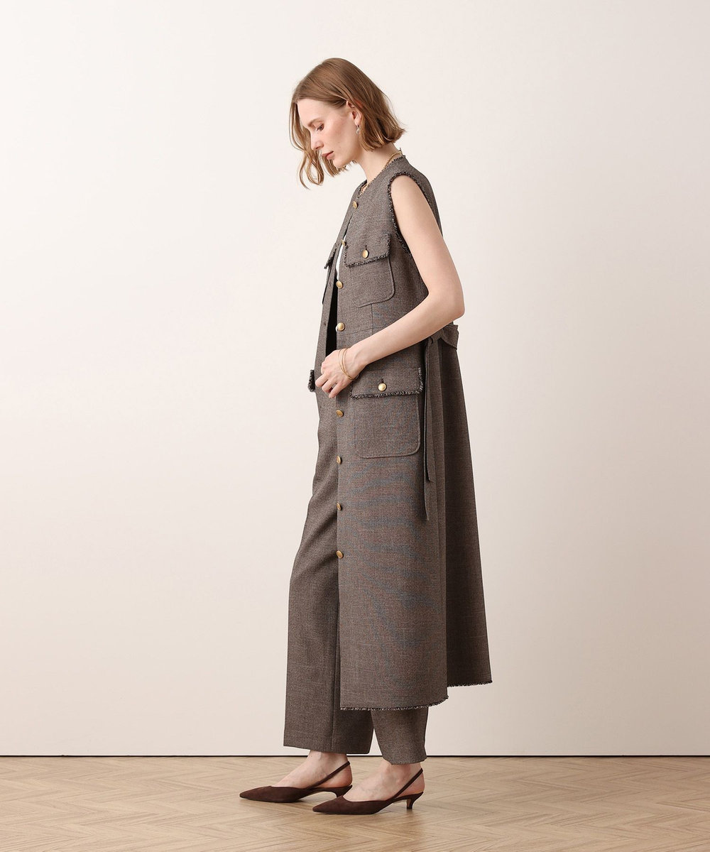 allureville PLUM MIX フリンジワンピース ブラウン系 (88)