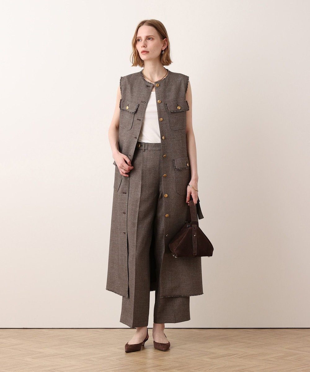 allureville PLUM MIX フリンジワンピース ブラウン系 (88)