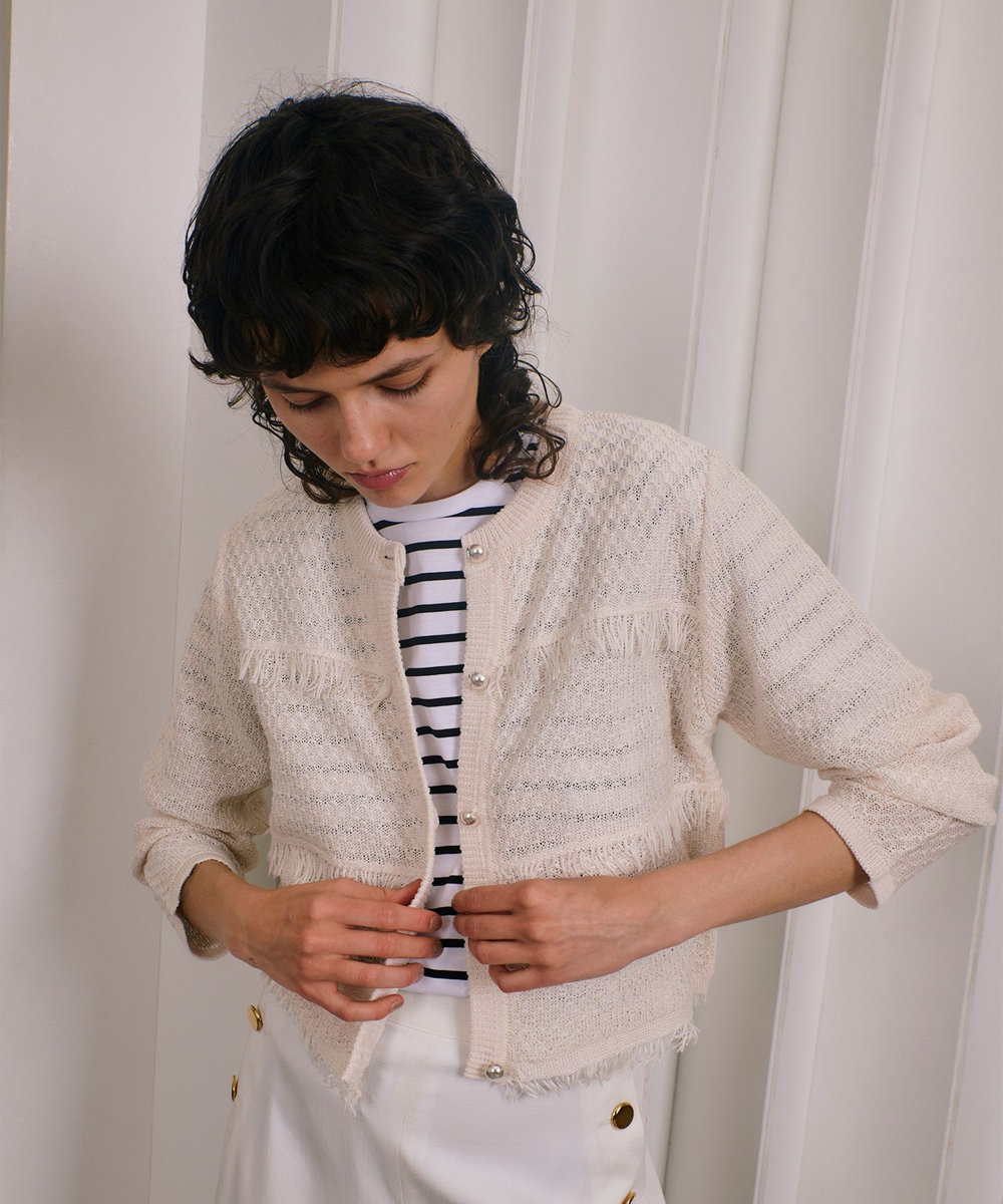アルアバイル　ルルウィルビー ギマテープフリンジカーディガン ギマテープティアードフリンジカーディガン|allureville OFFICIAL SITE