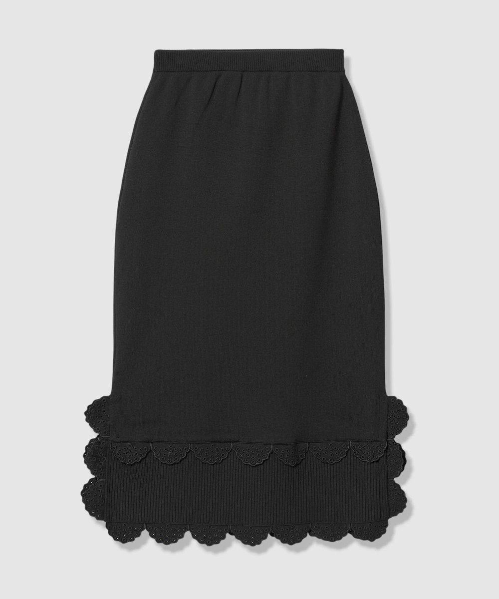 LOULOU WILLOUGHBY 【LOULOU WILLOUGHBY】パンチングスカラスカート ブラック (95)