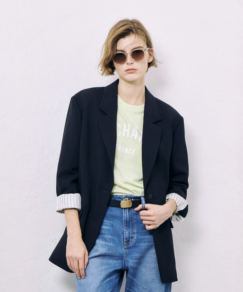 allureville T/Wヒラニジュウオリテーラー2Bジャケット ネイビー (65)