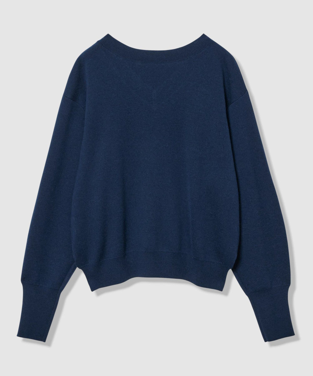 allureville ウールスムース2WAYネックプルオーバー ネイビー (65)