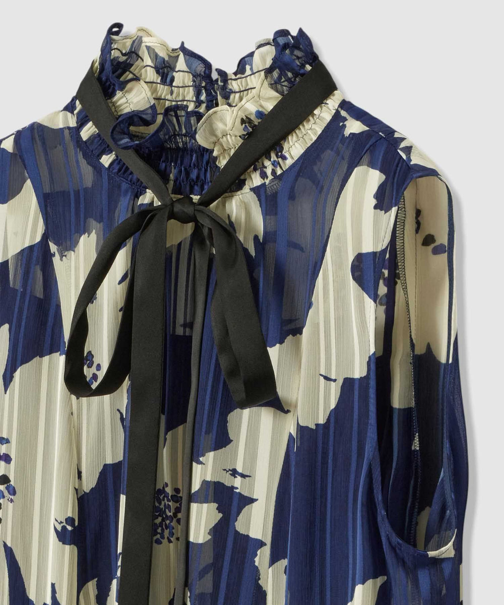 allureville WEB ルミネ別注 シアーヨウリュウワンピース ブルー系 (68)