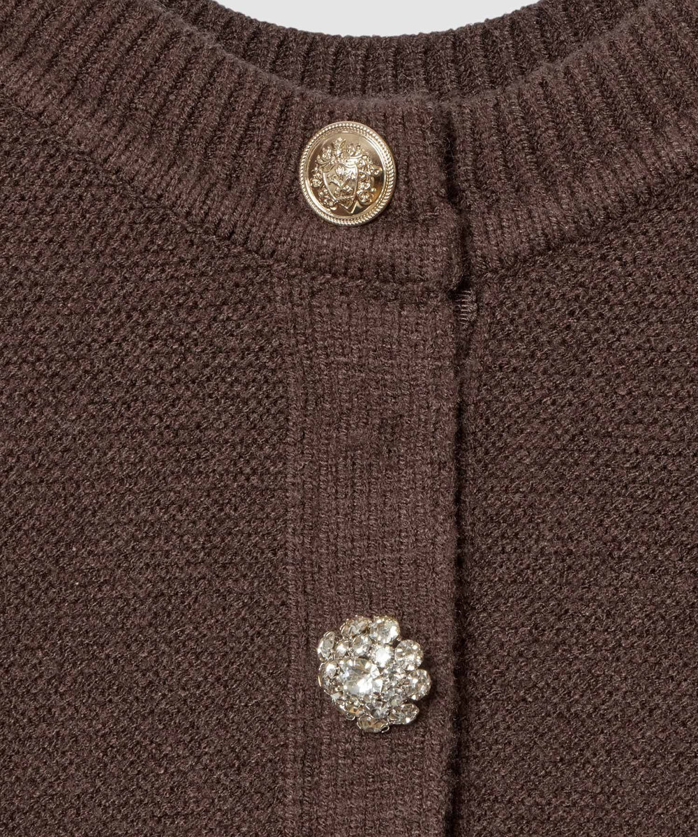 allureville ラビットカフクレイジー釦2WAYプルオーバー ブラウン (81)