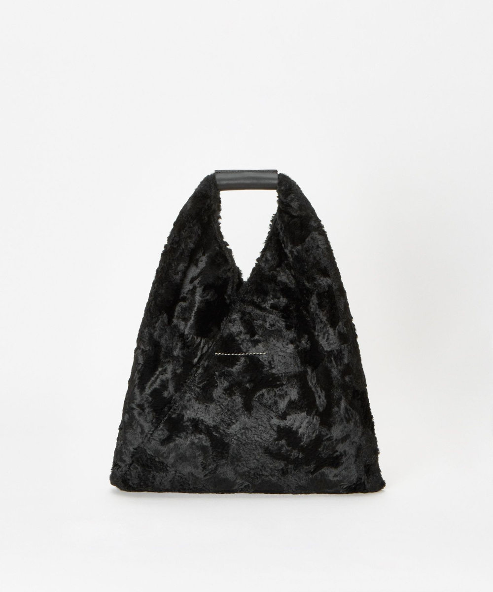 buying 【MM6 Maison Margiela(エムエム6 メゾン マルジェラ)】SMALL JAPANESE ECO FUR ハンドバッグ ブラック (95)
