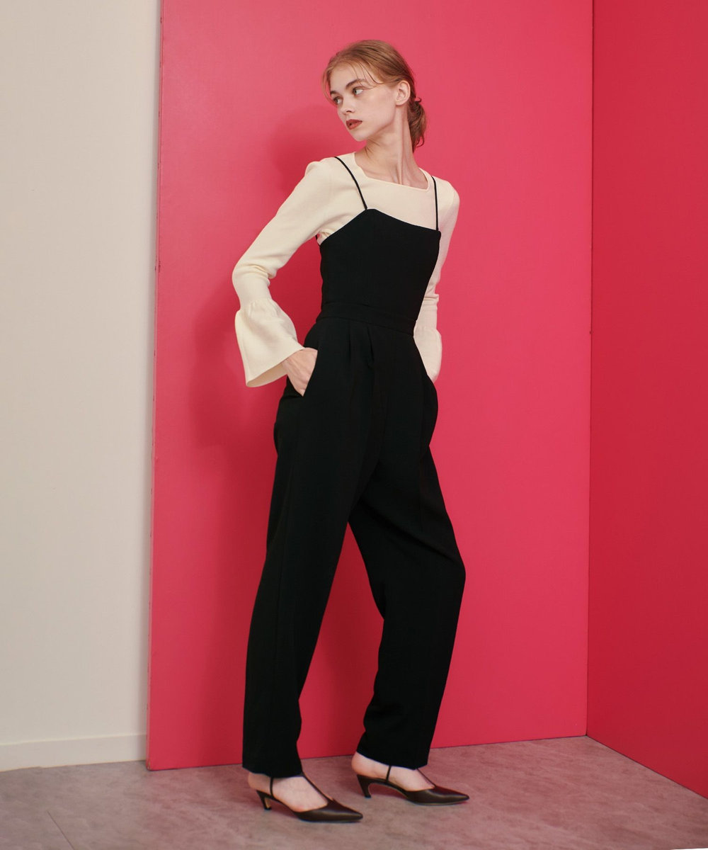 LOULOU WILLOUGHBY 【LOULOU WILLOUGHBY】ビスチェオールインワン ブラック (95)