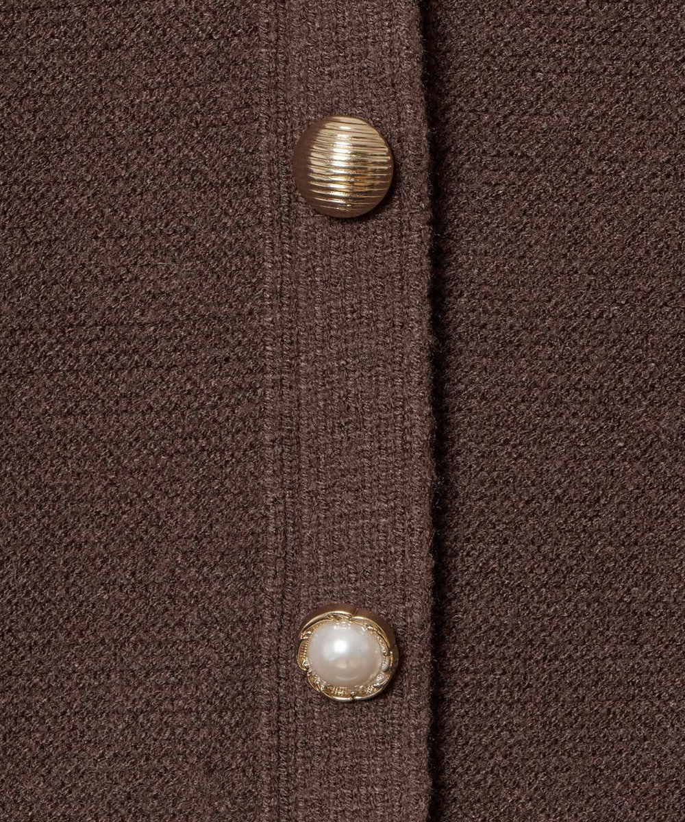 allureville ラビットカフクレイジー釦2WAYプルオーバー ブラウン (81)