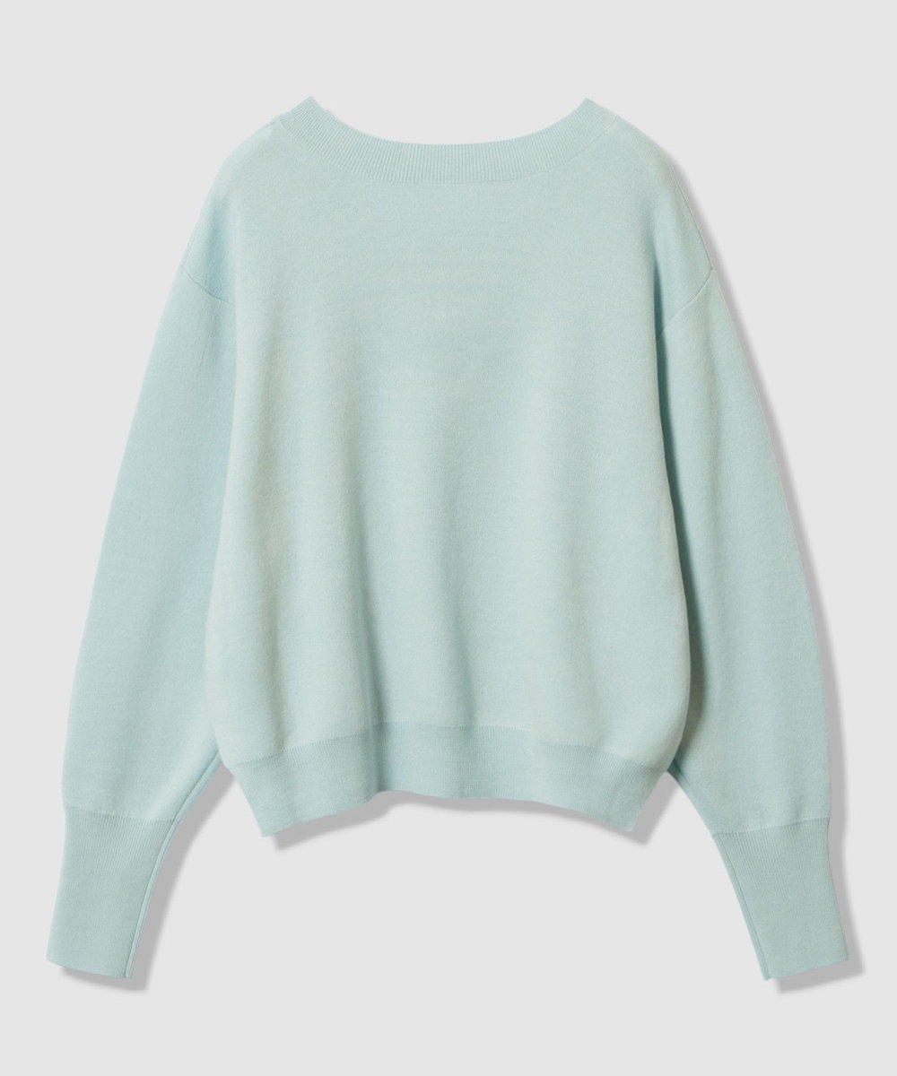 allureville ウールスムース2WAYネックプルオーバー ミントグリーン (73)