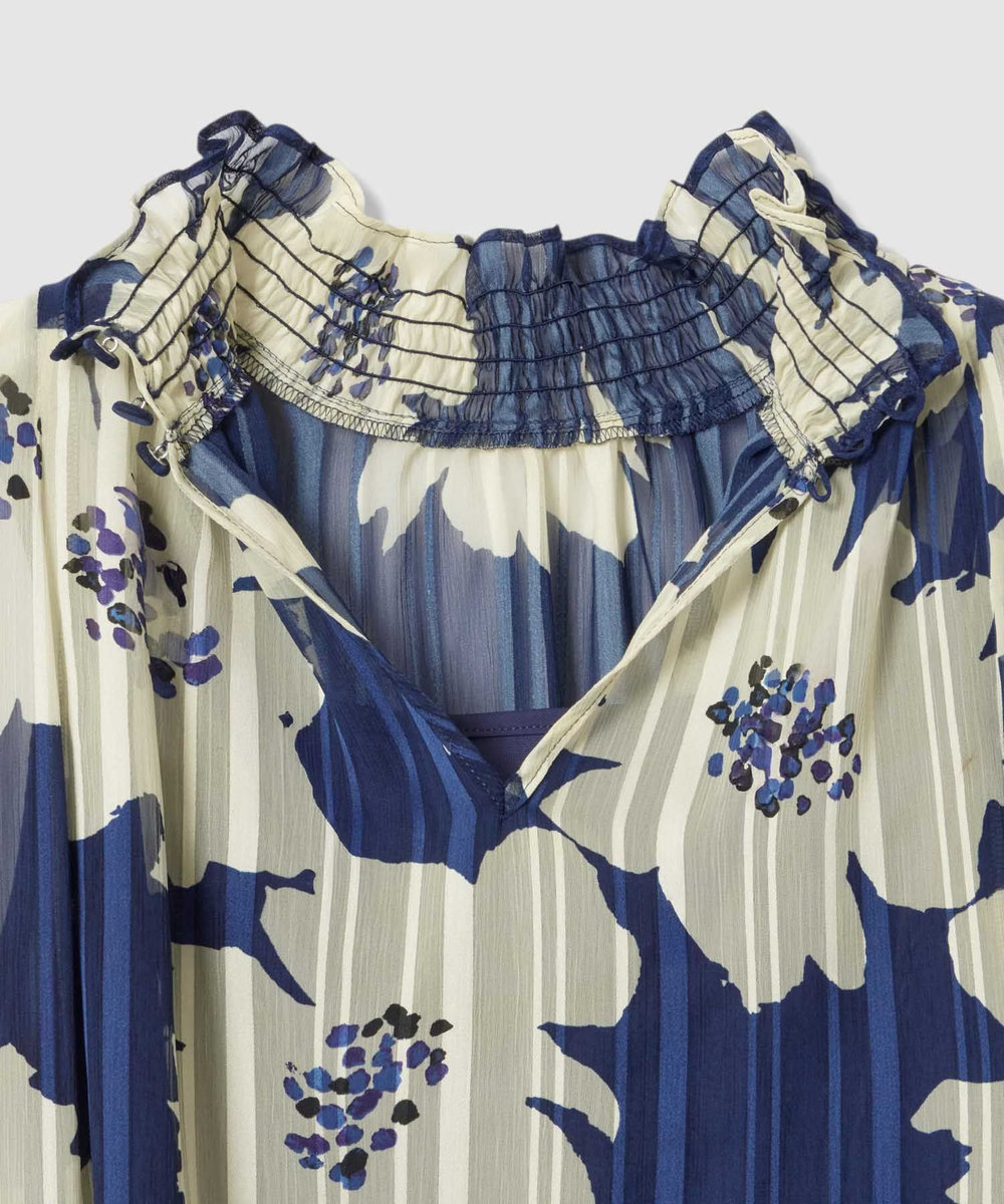 allureville WEB ルミネ別注 シアーヨウリュウワンピース ブルー系 (68)