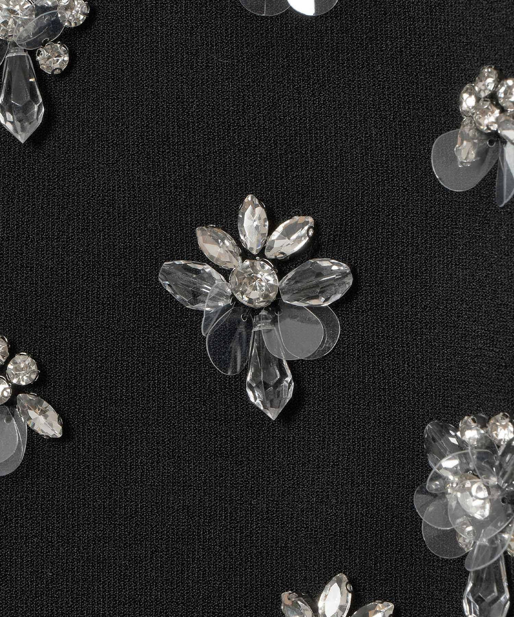 LOULOU WILLOUGHBY 【LOULOU WILLOUGHBY】フラワービジューポロ ブラック (95)