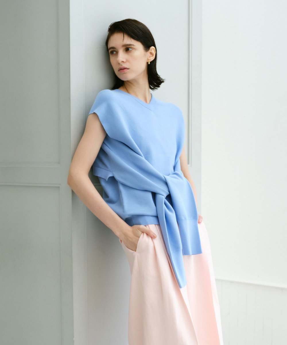 allureville スラッシュアーム2WAY プルオーバー ブルー (61)