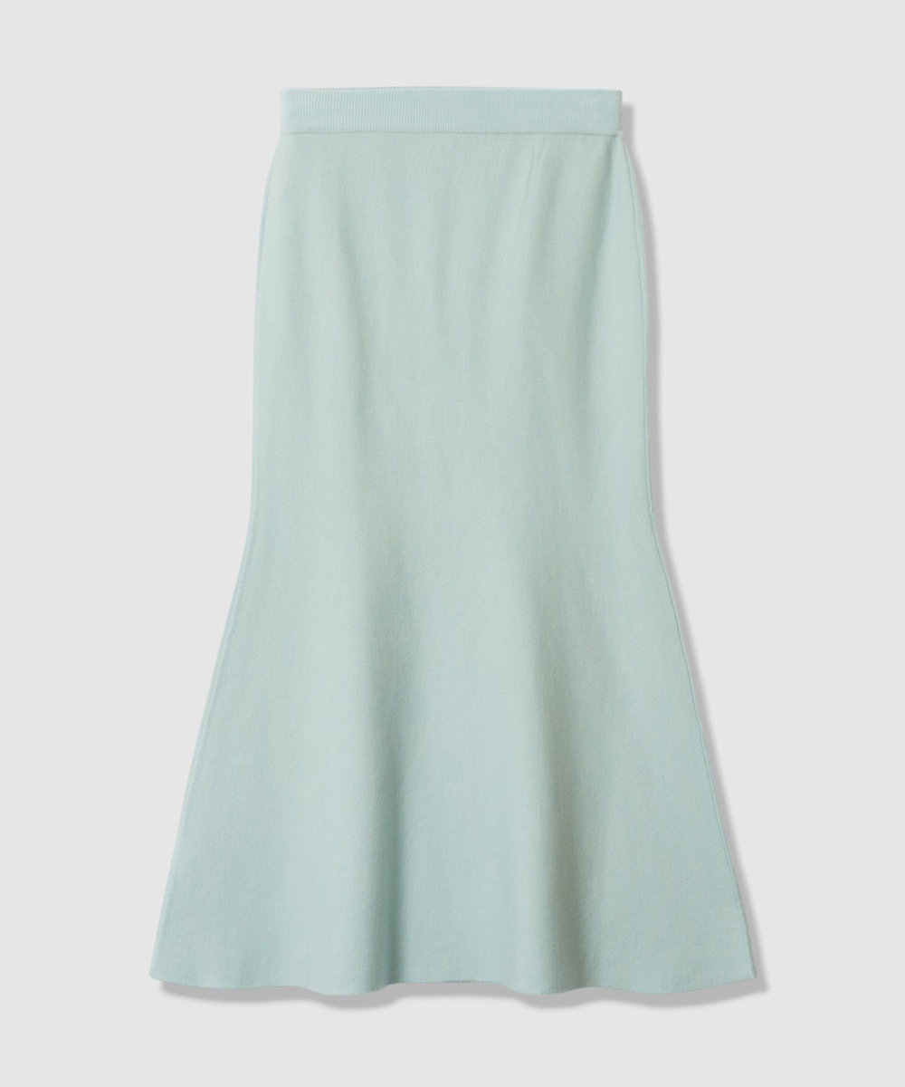 allureville ウール混Ｗフェイスナローマーメイドスカート ミントグリーン (73)