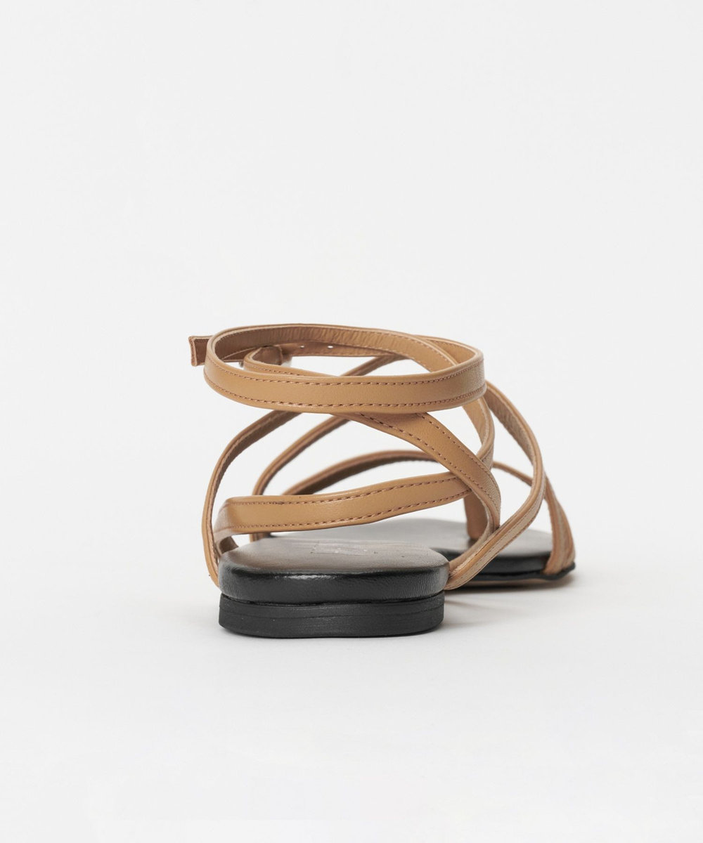 buying 【HEWN (ヒューン)】THONG LACE-UP SANDAL キャメル (84)