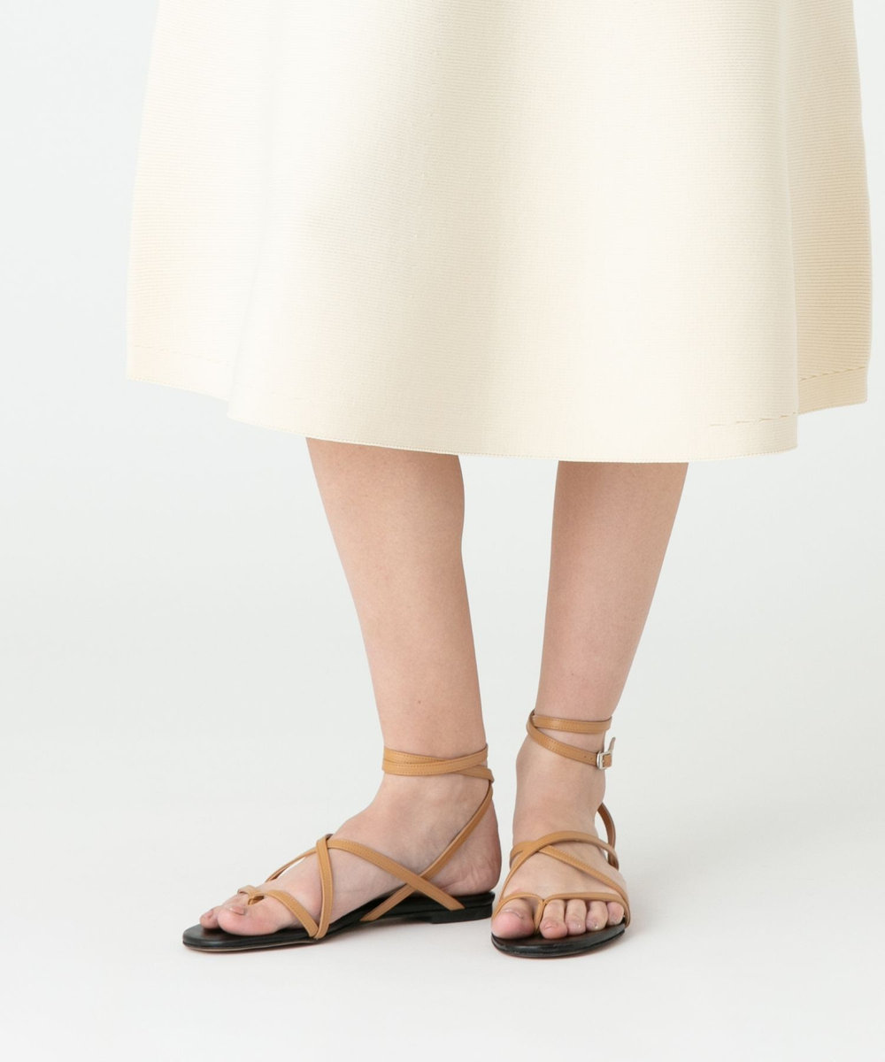 buying 【HEWN (ヒューン)】THONG LACE-UP SANDAL キャメル (84)