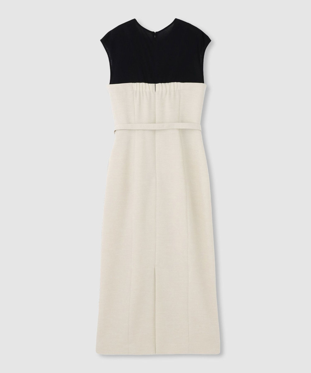 allureville コンパクトツイルカットコンビワンピース アイボリー (04)