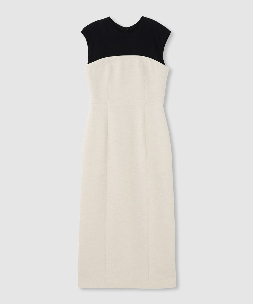 allureville コンパクトツイルカットコンビワンピース アイボリー (04)