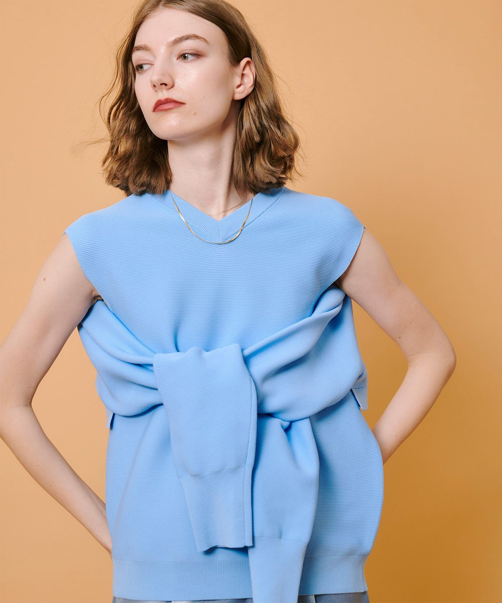 allureville スラッシュアーム2WAY プルオーバー ブルー (61)