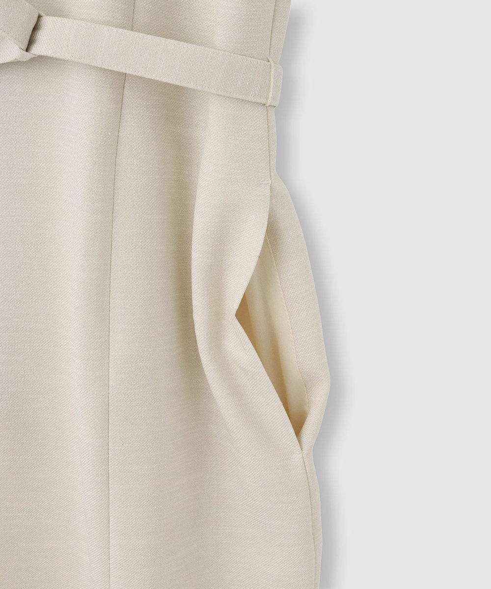 allureville コンパクトツイルカットコンビワンピース アイボリー (04)