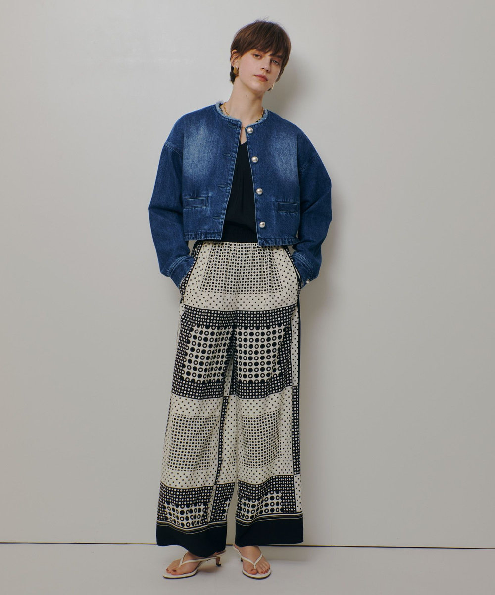 allureville デニムノーカラージャケット インディゴ (66)