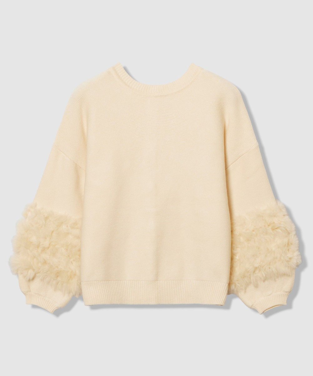 allureville ラビットカフクレイジー釦2WAYプルオーバー アイボリー (04)