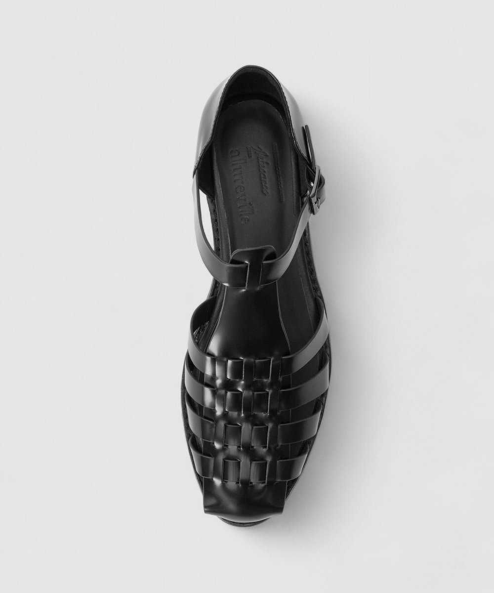 allureville グルカサンダル ブラック (95)