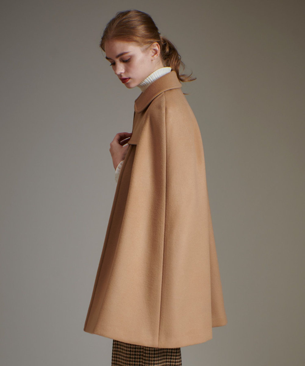 LOULOU WILLOUGHBY 【LOULOU WILLOUGHBY】シャルムビーバーケープコート キャメル (84)