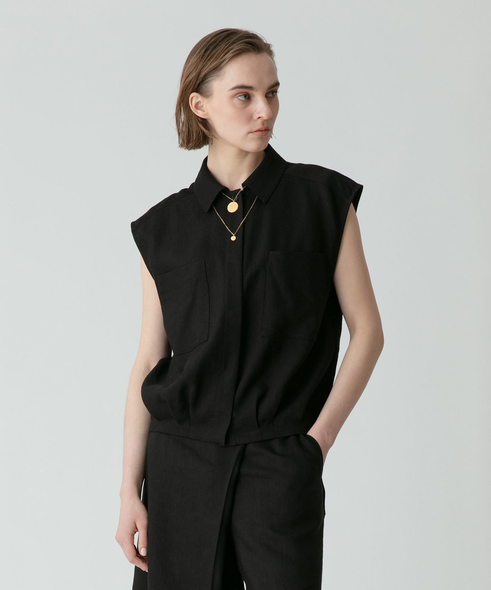 allureville 【セットアップ対応商品】ストレッチピケジレブルゾン ブラック (95)