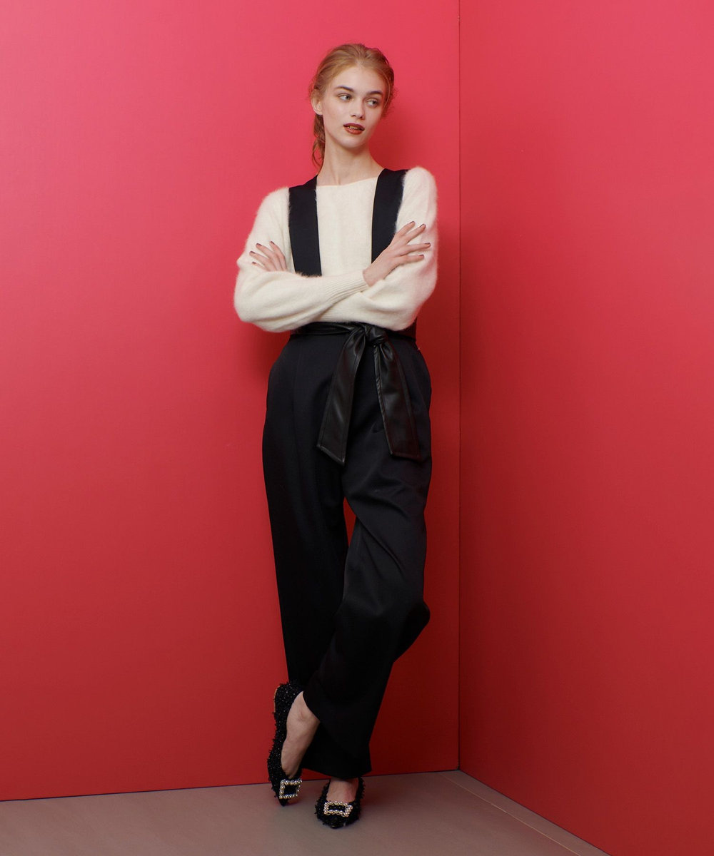 LOULOU WILLOUGHBY 【LOULOU WILLOUGHBY】ジャンパーワイドパンツ ブラック (95)