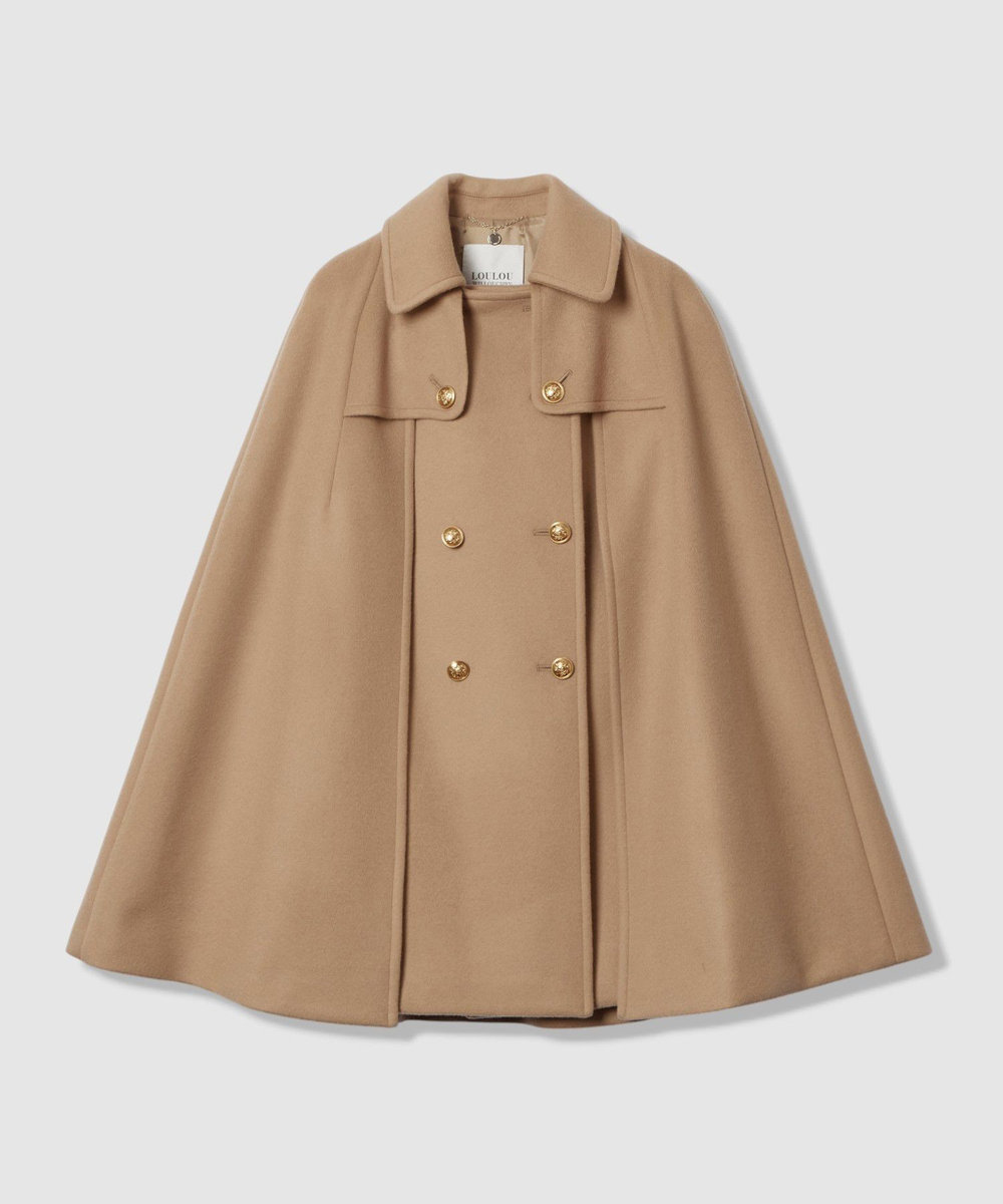 LOULOU WILLOUGHBY 【LOULOU WILLOUGHBY】シャルムビーバーケープコート キャメル (84)