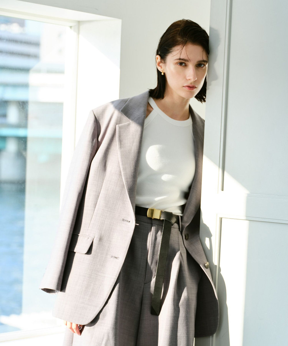 allureville T/Wヒラニジュウオリテーラー2Bジャケット グレー (92)