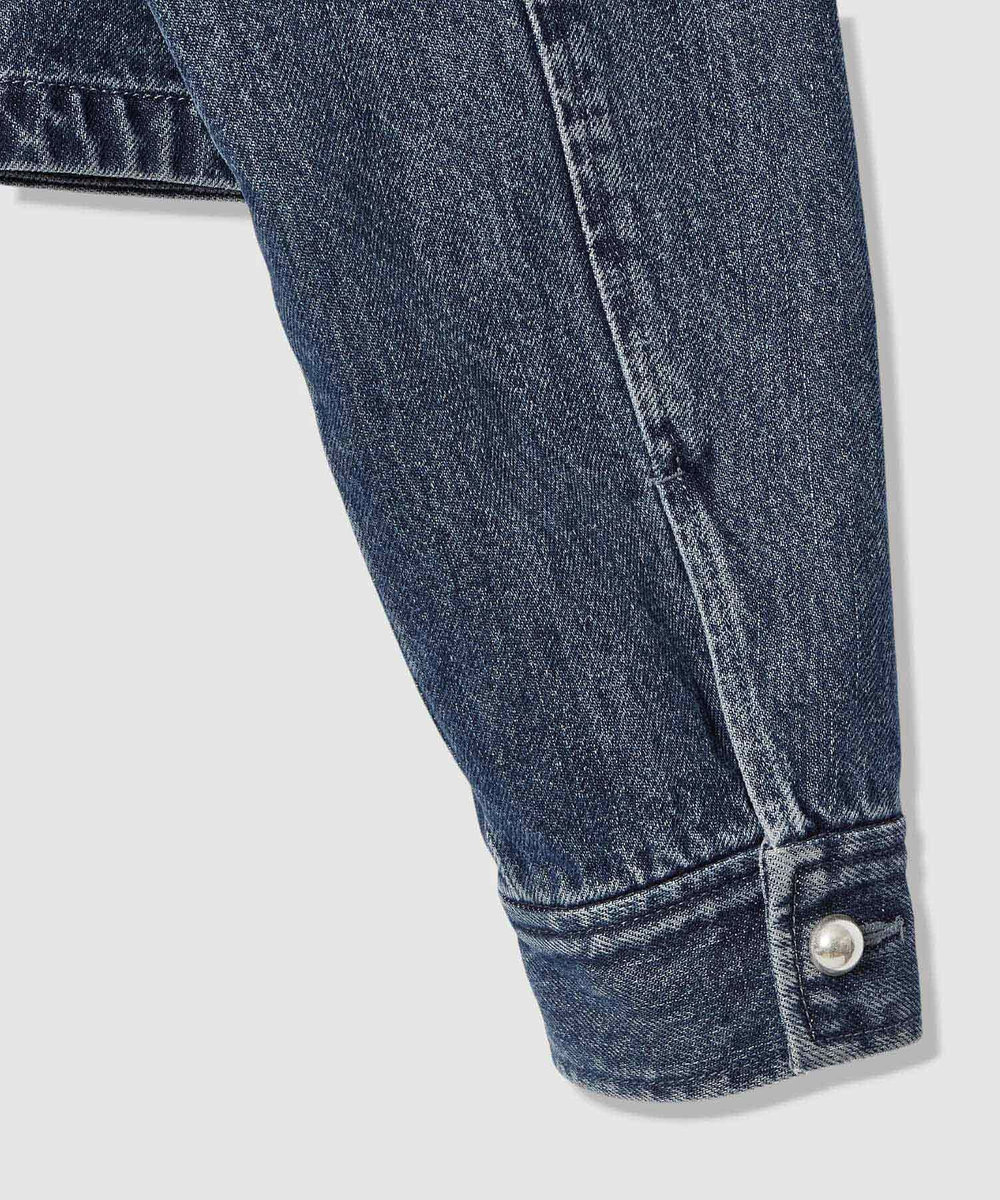 allureville デニムノーカラージャケット インディゴ (66)