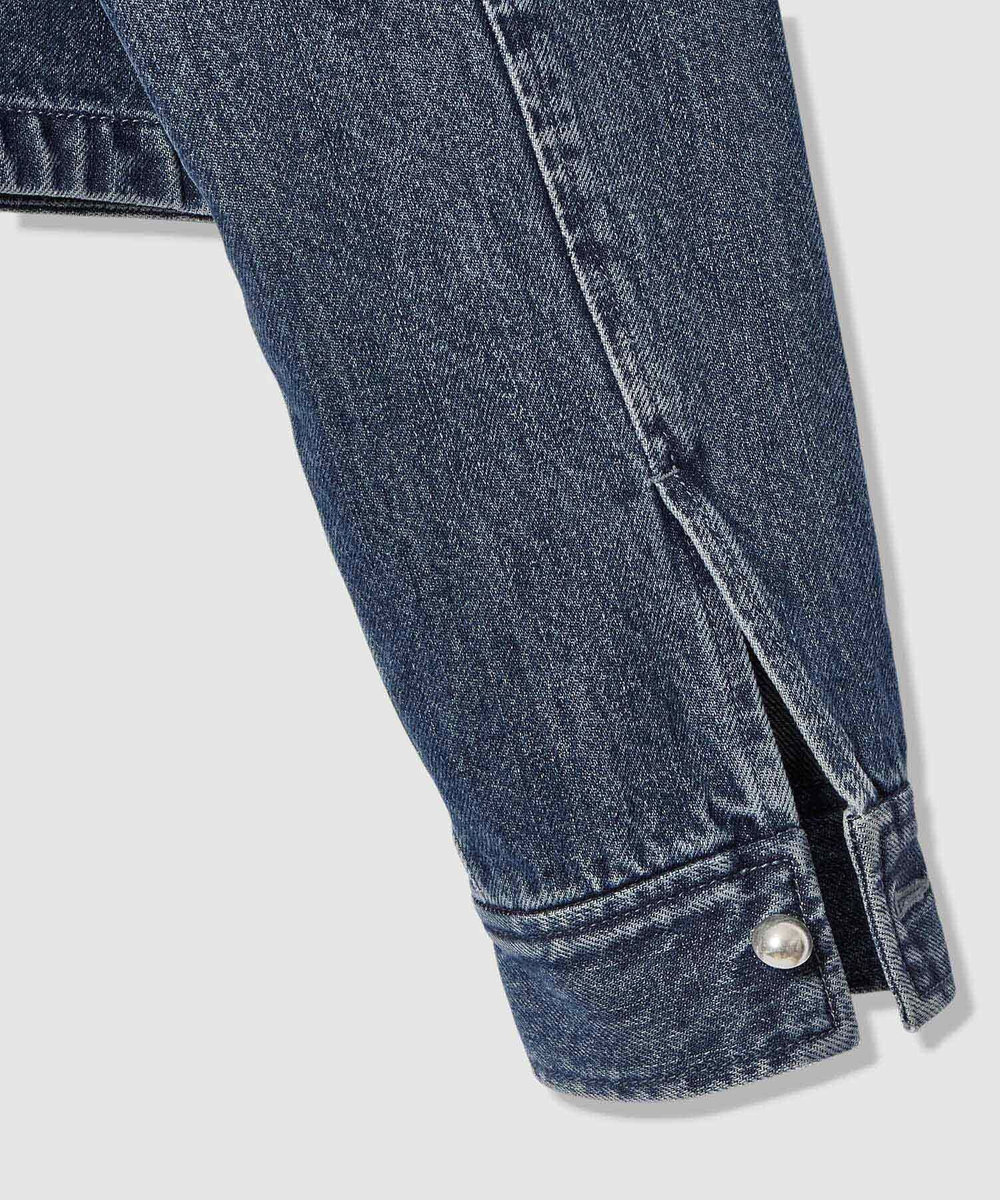 allureville デニムノーカラージャケット インディゴ (66)