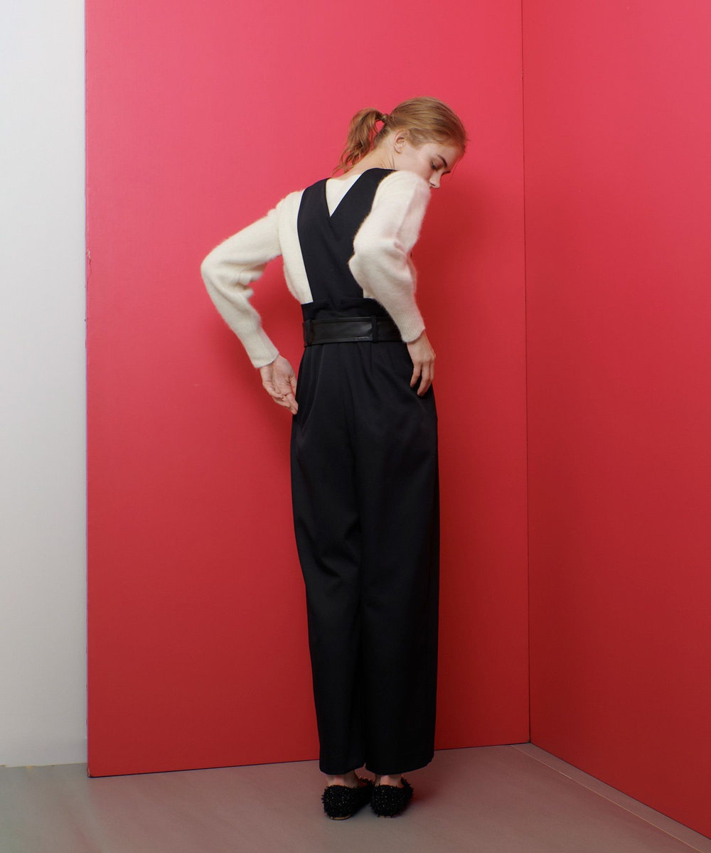 LOULOU WILLOUGHBY 【LOULOU WILLOUGHBY】ジャンパーワイドパンツ ブラック (95)