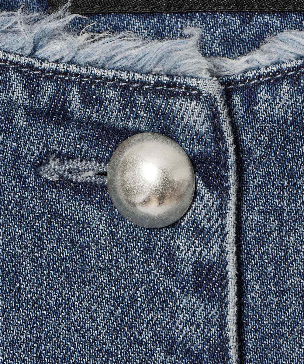 allureville デニムノーカラージャケット インディゴ (66)