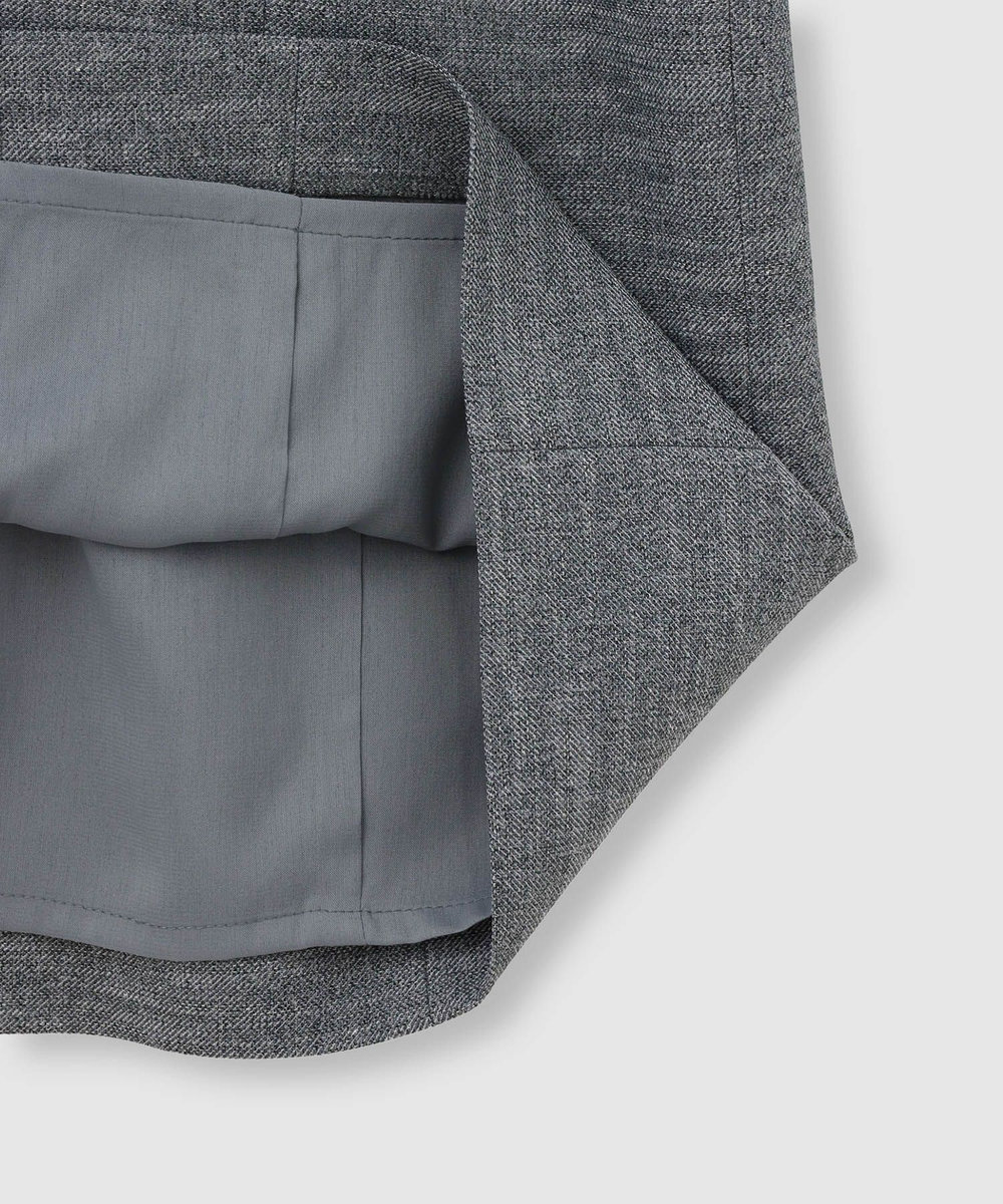 allureville コンパクトツイルカットコンビワンピース グレー (92)