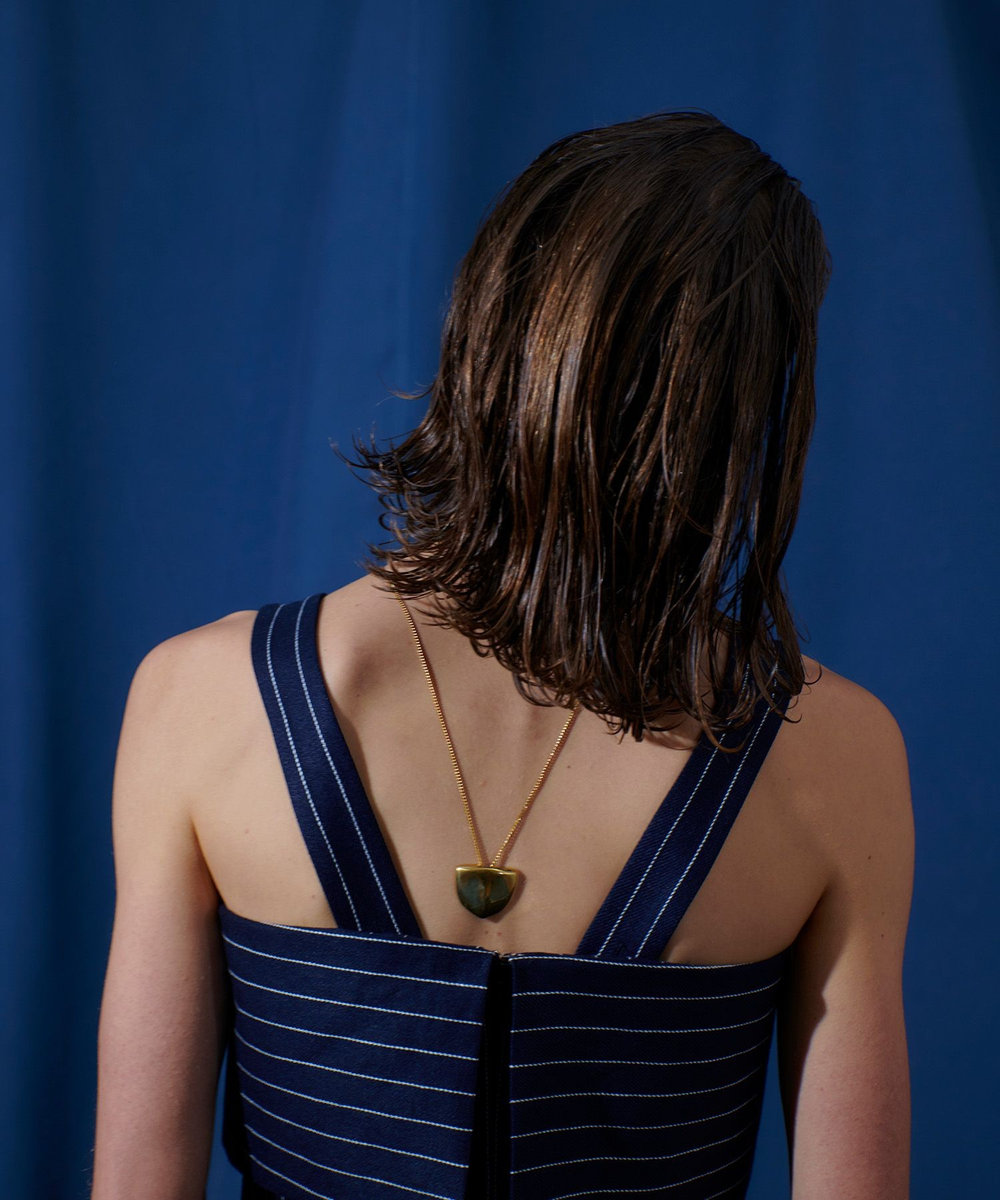 allureville リネンストライプジャンパーワンピース ネイビー (65)