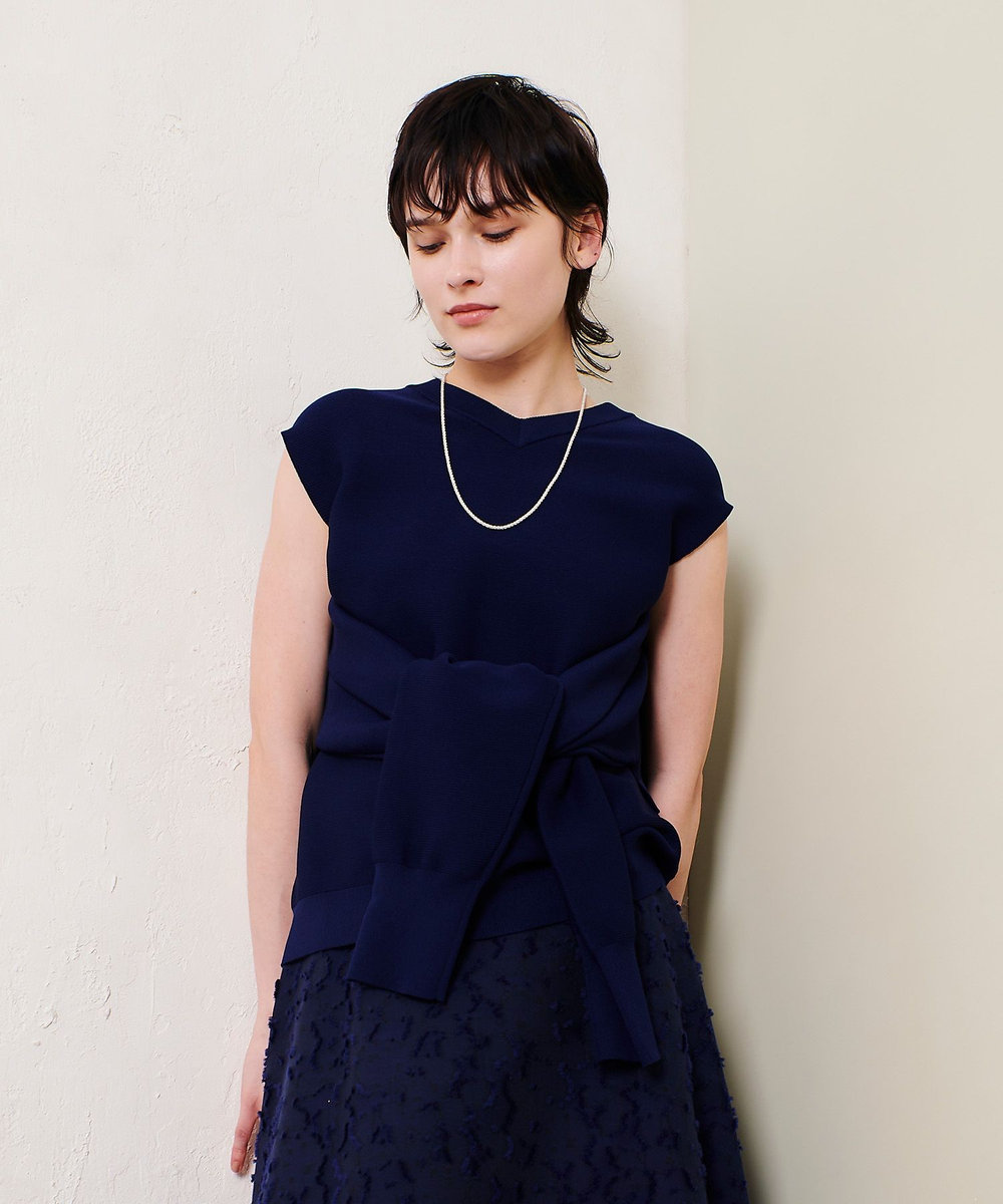 allureville スラッシュアーム2WAY プルオーバー ネイビー (65)