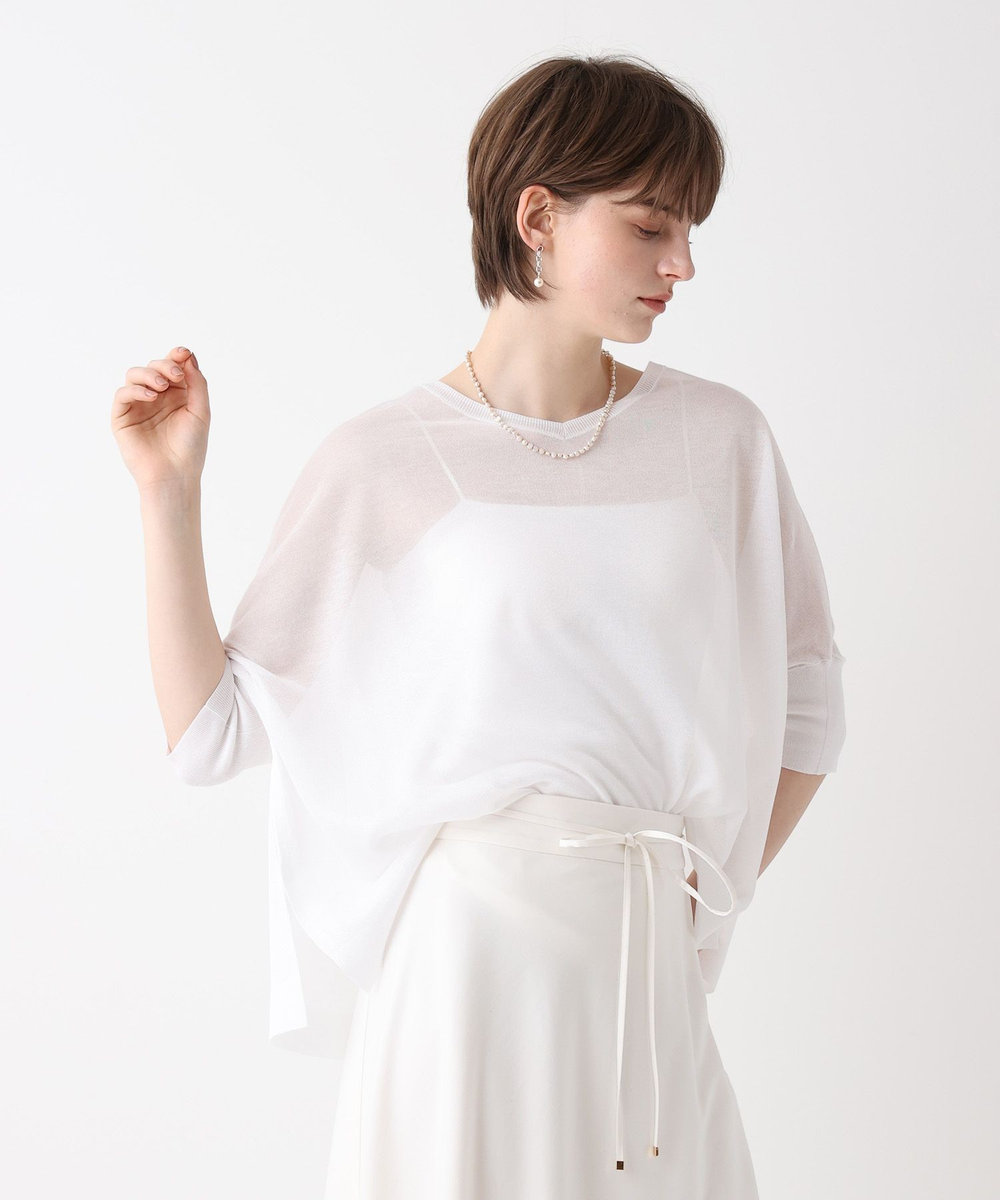 allureville シャイニーシアープルオーバー オフホワイト (02)