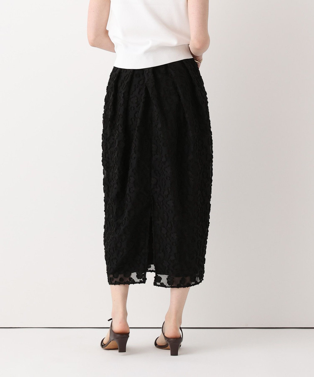 allureville 【ATELIER Line】カットジャカードタックスカート ブラック (95)